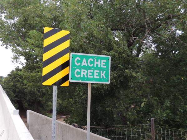 Cache creek oklahoma designation sign