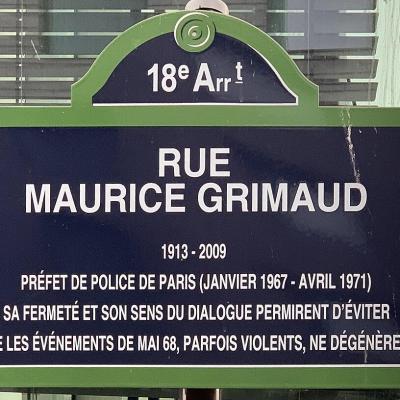 Plaque rue maurice grimaud paris xviii fr75 2021 05 20 1